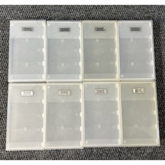 Lot Of (8) Vintage Empty VHS Plastic Clamshell Storage Cases #2 - Picture 1 of 8